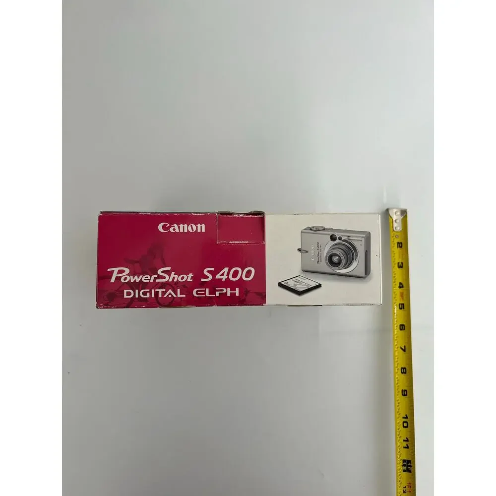 Canon PowerShot S400 Digital Elph Camera - Silver Extras UNTESTED Parts Only